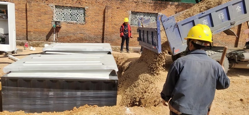 富鑫钢铁地埋箱施工案例