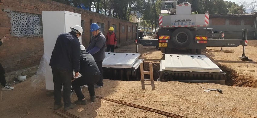 富鑫钢铁地埋箱施工案例