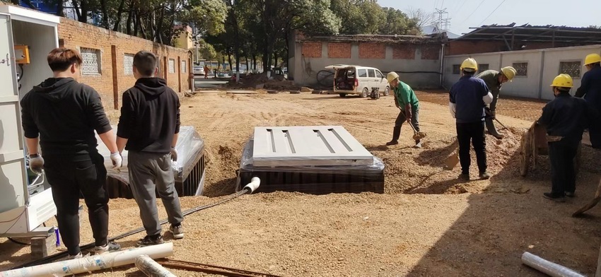 富鑫钢铁地埋箱施工案例